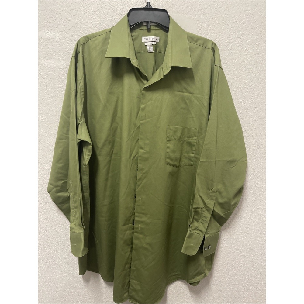 Van Heusen Big Lux Sateen Men's Long Sleeve Shirt Size (18 - 32/33)
